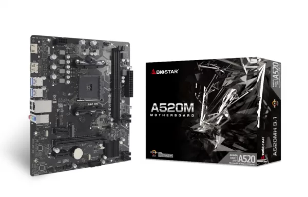 MOTHERBOARD BIOSTAR AM4 A520MT BOX M-ATX